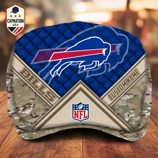 Discover Buffalo Team Bills Jeff Cap Bills Newsboy Cap Flat Cap football Golf Cap For Men