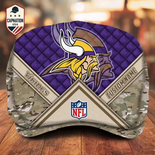 Minnesota-Vikings Jeff Cap Vikings Newsboy Cap Flat Cap football Golf Cap For Men