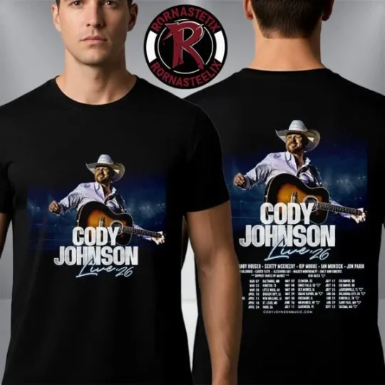 Discover Cody Johnsonn Live 26 North America Tour 2026 Schedule Tour Dates Unisex T-Shirt