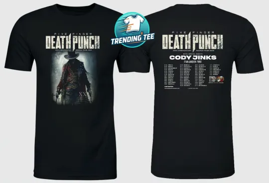 Five Finger Death Punch 20th Anniversary World Tour 2026 T-Shirt B3490