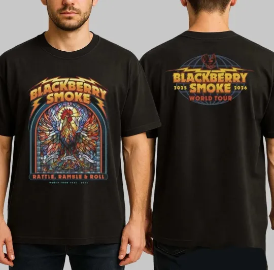 Discover New Blackberry Smoke Rattle Ramble And Roll World Tour 2025& 2026-2 Sides Shirt