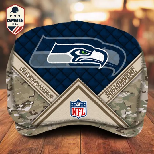 Seattle-Seahawks Jeff Cap Seahawks Newsboy Cap Flat Cap football Golf Cap For Men