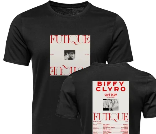 Discover Biffy Clyro Futique Tour 2026 Unisex Double Sided T-Shirt