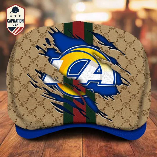 Discover Los-Angeles-Rams Jeff Cap football Newsboy Cap Golf Cap Driving Gift for Men M9