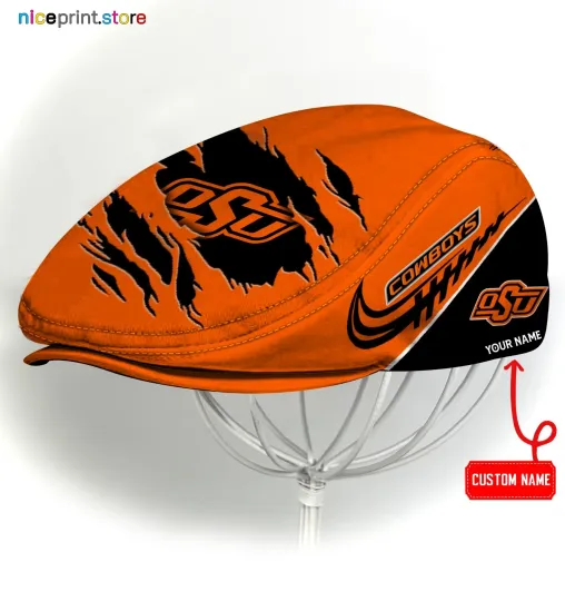 Discover Oklahoma State Team Cowboys Jeff Cap Driving Cap,  Golf Cap Flat Cap Gold Cap