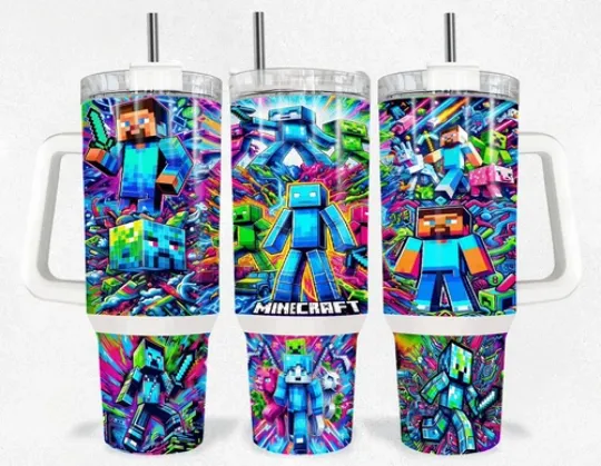 Minecraft 40oz Tumbler, Gift For Fans