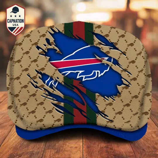 Buffalo-Bills Jeff Cap football Newsboy Cap Golf Cap Driving Gift for Men