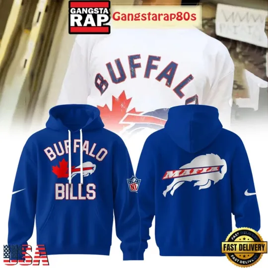 Discover Buffalo Toronto Hockey Peace Blue 3D All Over Print Unisex Hoodie