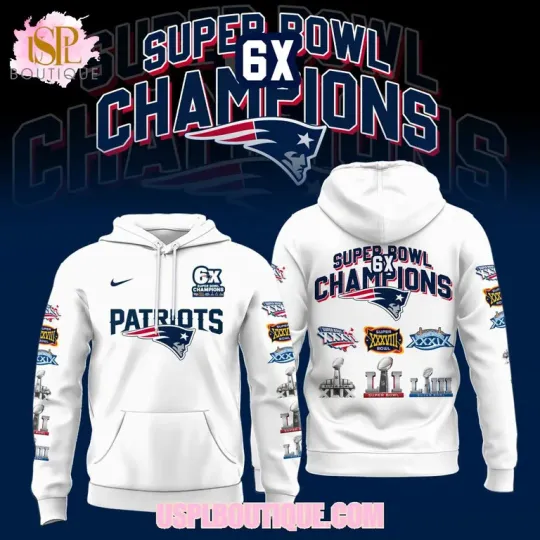 Discover Patriots Six Time Legacy Red 3D Fan Edition Hoodie
