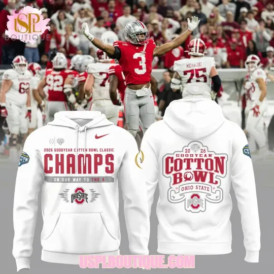 Discover O.hio State Buckeyes Goodyear Classic 2026 Red 3D Hoodie