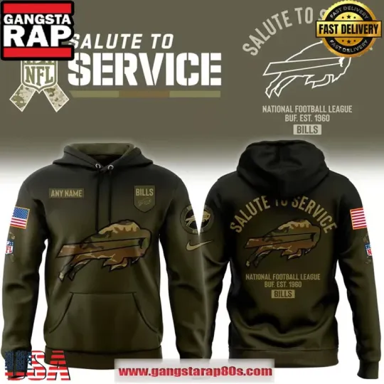 Discover Buffalo Salute Theme 2025 Custom Name 3D All Over Print Unisex Hoodie