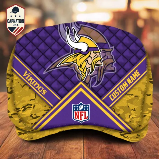 Discover Minnesota Team Vikings Jeff Cap football Jeff Cap football Driving Cap, football Golf Cap
