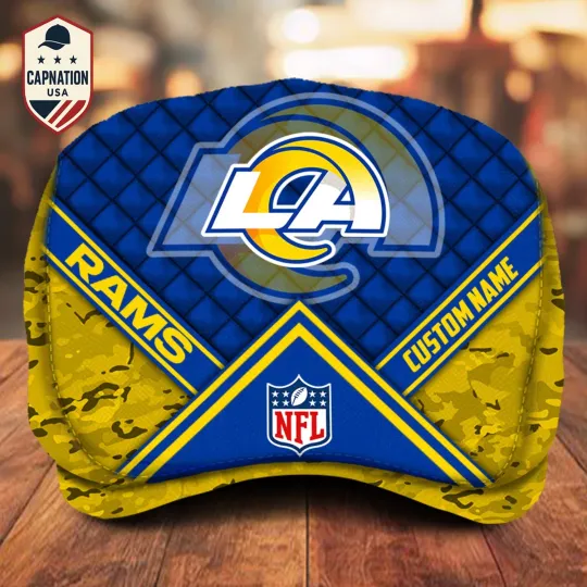 Discover Los Angeles Team Rams Jeff Cap football Jeff Cap football Driving Cap football Golf Cap