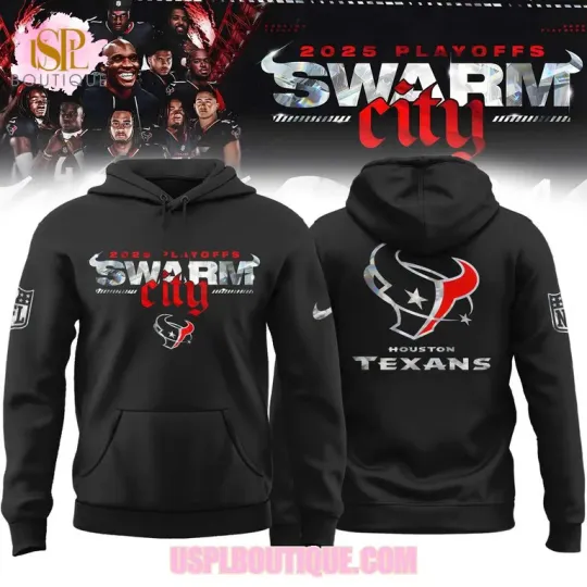 Discover Houston Swarm City 2025 Red 3D Fan Edition Unisex Hoodie