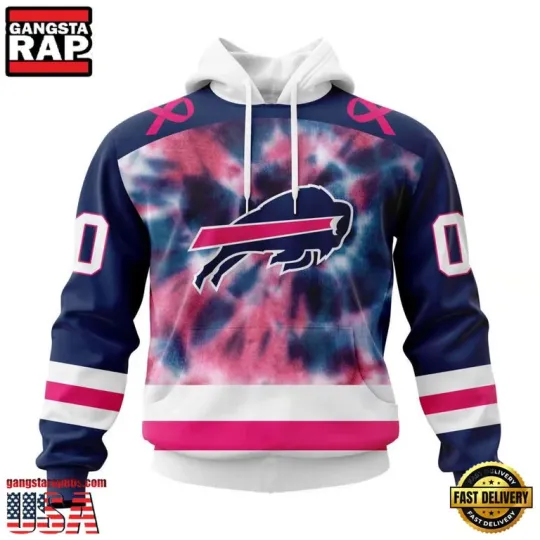 Discover Buffalo Pink Breast Cancer Awareness 3D All Over Print Hoodie