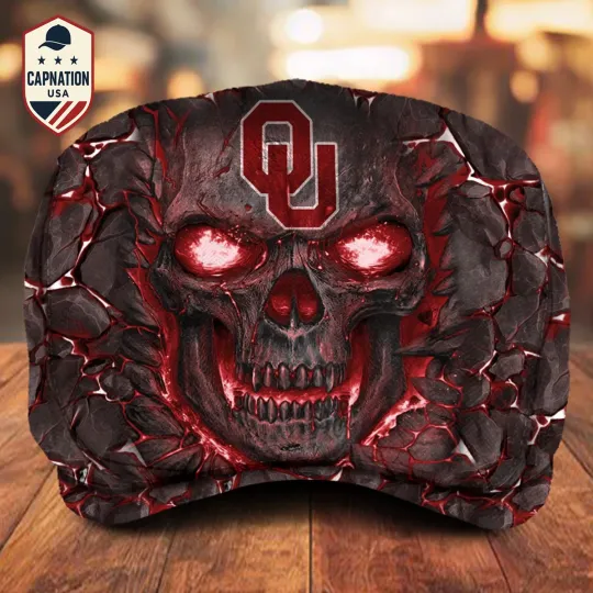 Discover Oklahoma Team Sooners Jeff Cap Driving Cap Golf Cap Flat Cap Newsboy Cap