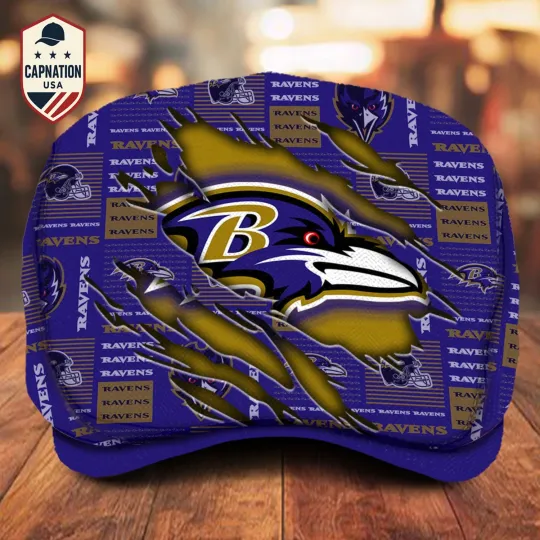 Baltimore-Ravens Jeff Cap football Newsboy Cap Golf Cap Driving Hat for Men