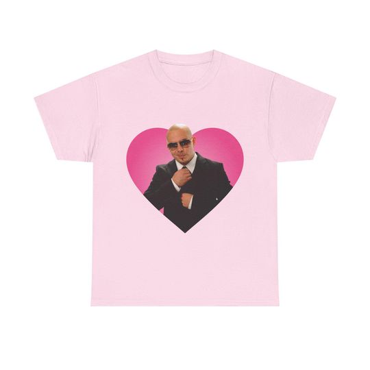 Discover Mr Pitbull Pink Heart T-Shirt