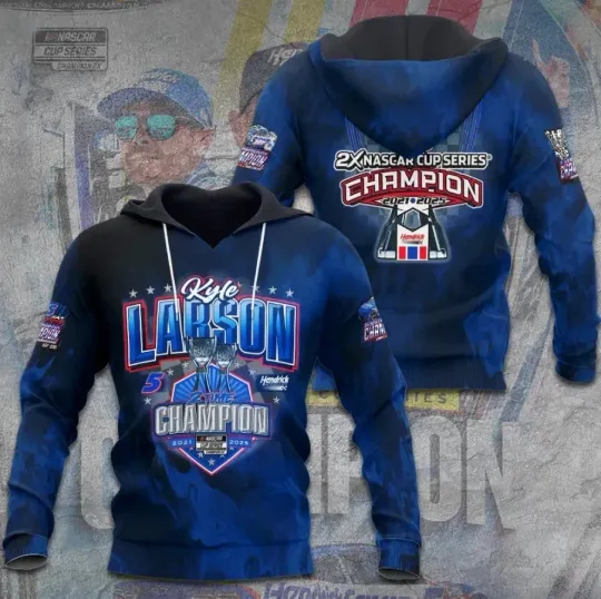 Kyle Larson 2025 Nascar Cup Series Champion 3D Hoodie