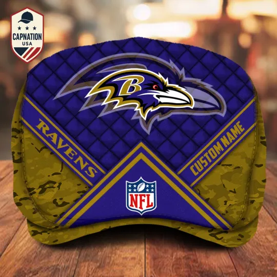 Discover Baltimore Team Ravens Jeff Cap football Jeff Cap football Driving Cap football Golf Cap