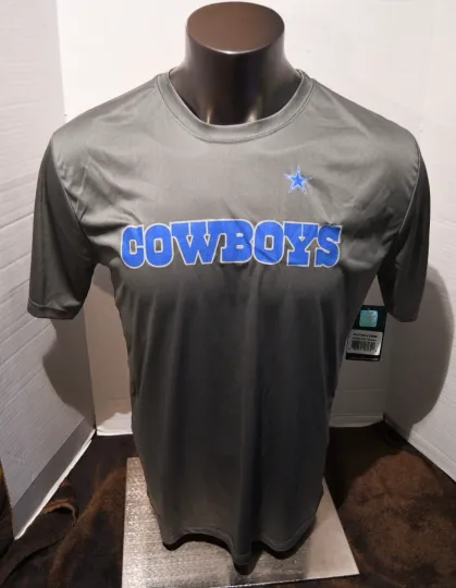Discover DALLAS COWBOYS AUTHENTIC MENS SIZE Medium Charcoal POLYESTER T SHIRT NWT