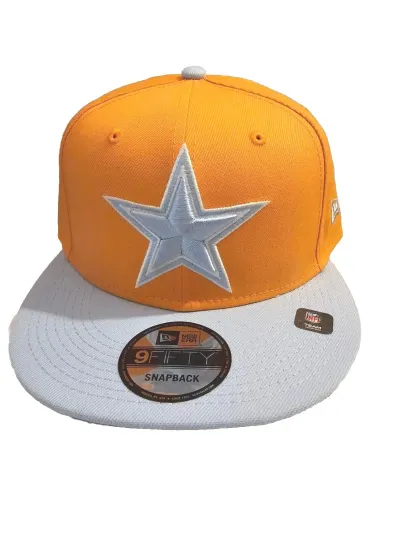 Discover Dallas Cowboys New Era 9FIFTY SNAPBACK ORANGE & Light Blue football TEAM APPAREL NWT