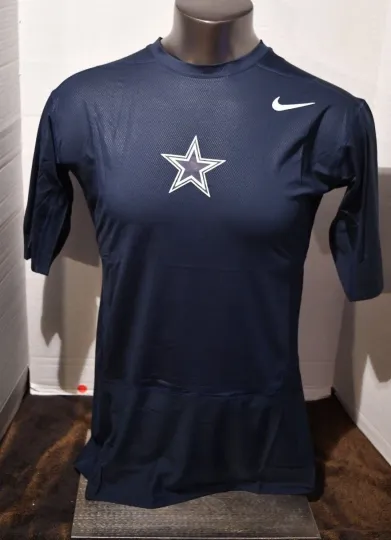 Discover NIKE-PRO Dri-Fit Dallas Cowboys Star Compression Shirt Large 1/4 Sleeve NEW NIP