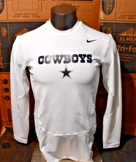 Discover Dallas-Cowboys Nike football Training-Compression Shirt White Men's 2XL NWOT