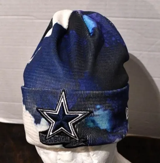 Discover Dallas Cowboys Knit TYE DYE Beanie Mens Sizes m/L or L/XL NWOT