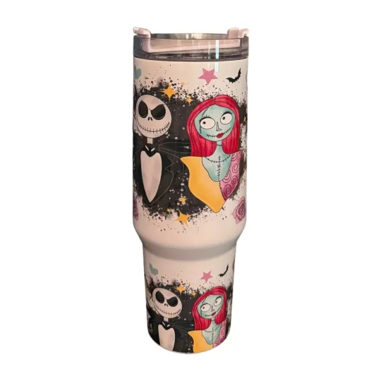 Discover Custom Made 40oz Stainless Steel Tumbler-Nightmare Before Christmas-Jack & Sally