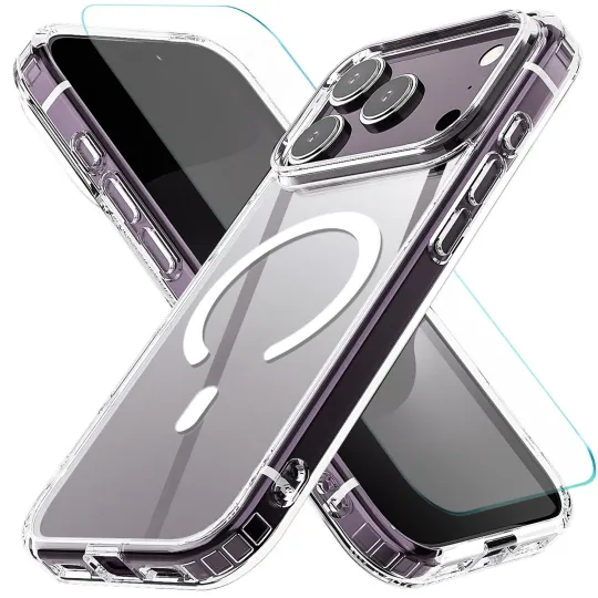 Discover For iPhone 17 Pro Max Case 17 Air 16 Case Shockproof Phone Cover +Tempered Glass