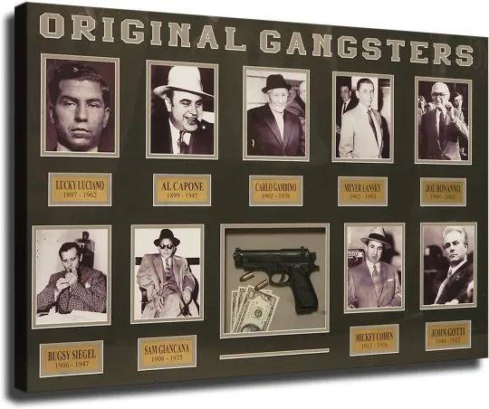 Discover Gangster Al Capone Mafia Poster Print Modern Canvas Painting Wall Art Picture