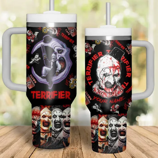 Discover Horror Movie Inspired Custom Tumbler with Handle 40oz