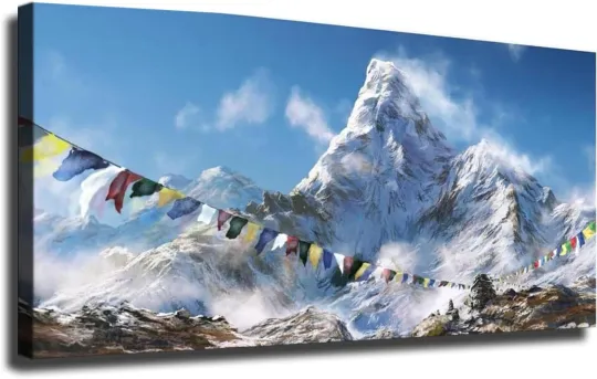 Discover The Mount Everest The Tallest Mountain Poster Canvas Painting Picture Modern