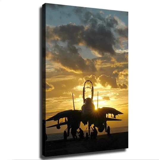 Discover F-14 Tomcat Fighter Poster Picture Art Print Canvas Wall Home Living Room