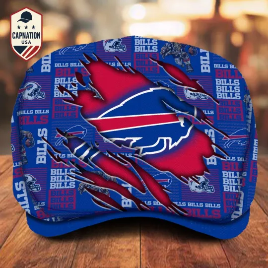 Buffalo-Bills Jeff Cap football Newsboy Cap Golf Cap Driving Hat for Men