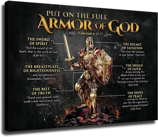 Discover Armor of God, Put on The Full Armor of God Warrior of God Poster Picture Art