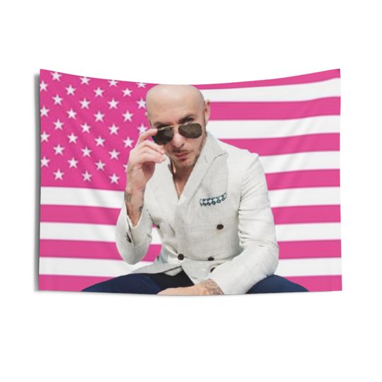 Discover Mr Pitbull Funny Meme Indoor Wall Tapestry