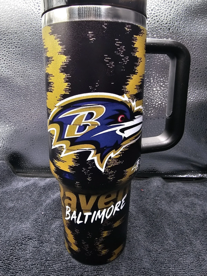 Football Ravensss Tumbler 40oz with Straw, Gift For Fans