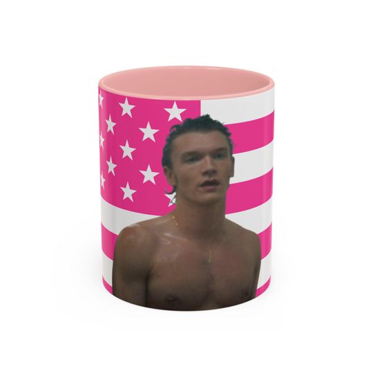 Discover Ilya Shirtless USA Pink Flag Accent Mug