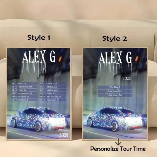 Discover Custom Alex G Tour 2026 Poster