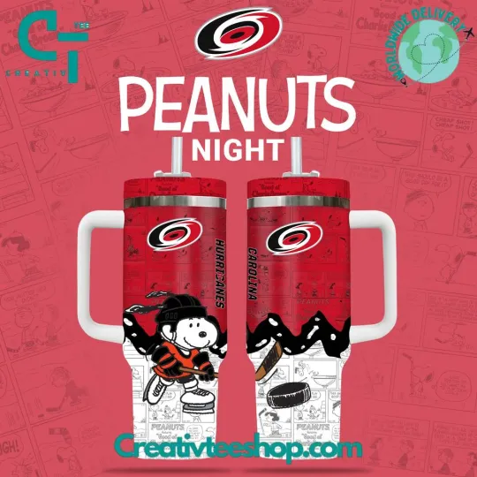 Carolina Hurricane 75th Anniversary of Peanuts Stanley Tumbler 40oz