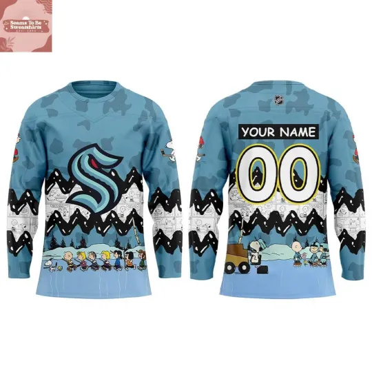 Discover Personalized Seattle Kraken Peanuts Night 2026 Men's Hockey Jersey
