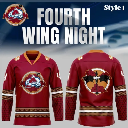 Colorado Avalanche x Fourth Wing Night 2025 Men's Hockey Jersey