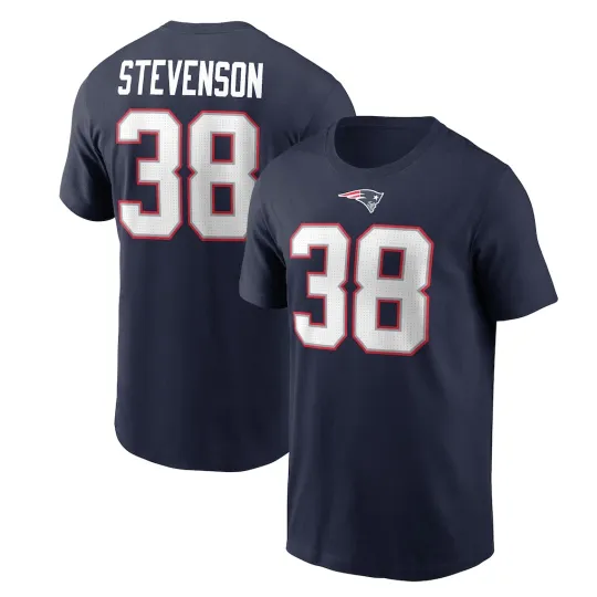 Discover Stevenson Navy NewEngland Patriot Player Name & Number T-Shirt Unisex S-5XL
