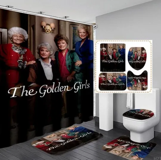 Gift Idea For Lovers, Stay Golden Printed Bathroom Sets