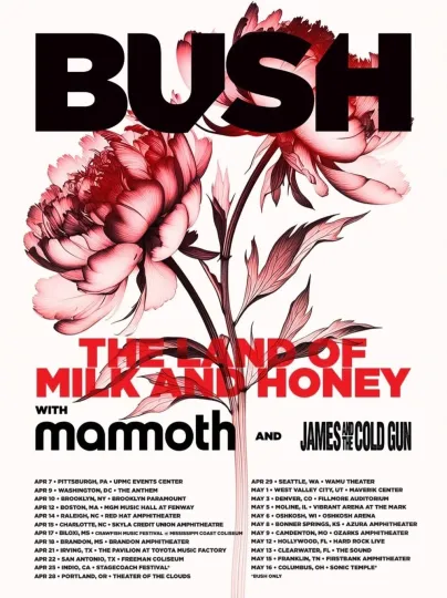 Discover Bush Spring 2026 North America Tour Poster