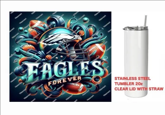 Discover EAGLES    - FOREVER  - Tumbler 20 oz Stainless Steel