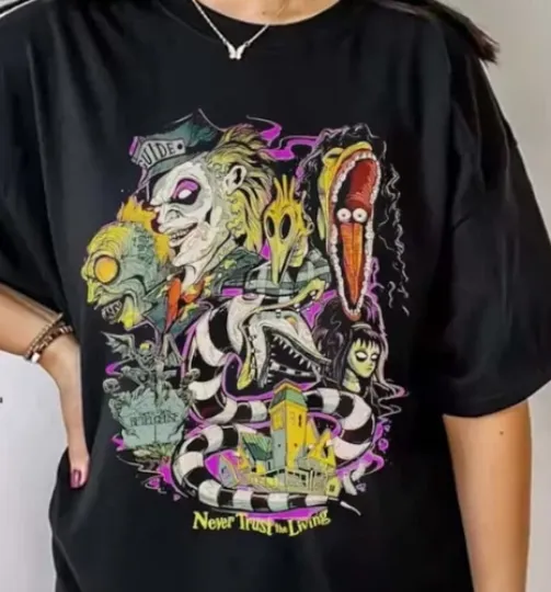 Discover Beetlejuice Shirt, Retro Halloween Shirt, Monster Tee, Beetlejui