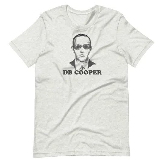 Discover DB Cooper Fan Graphic T-Shirt Short Sleeve Unisex Clothing
